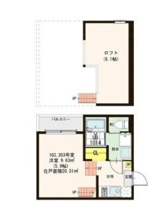 シャイン光丘町の物件間取画像